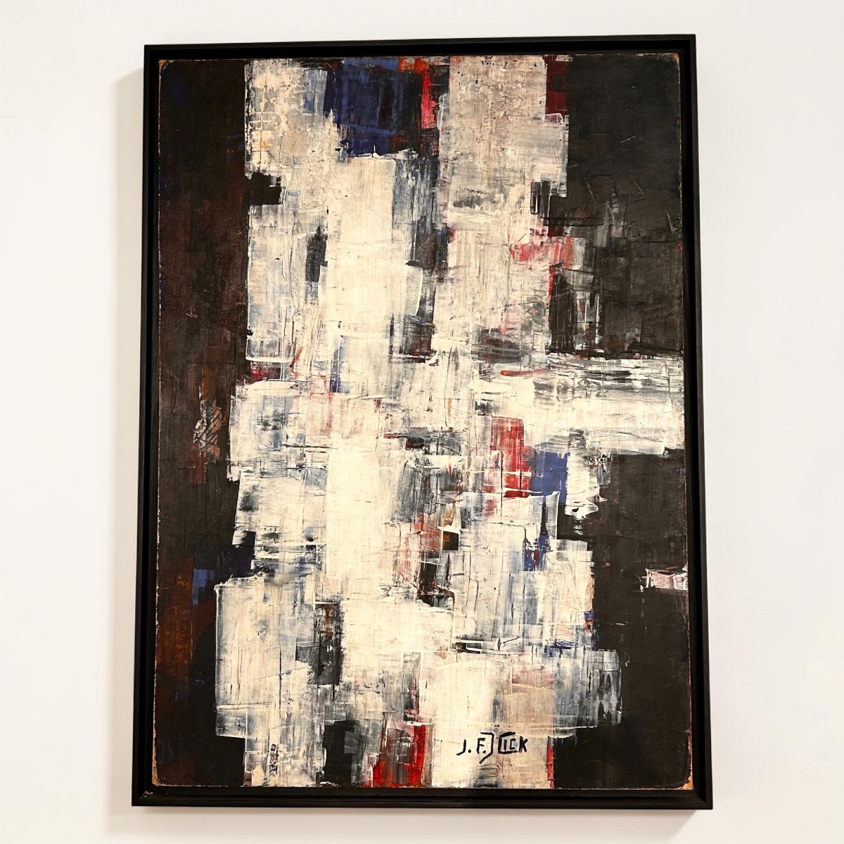 Jean François Hick  (1933-2011), Abstraction « Bezons » , 1963